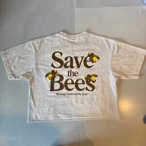 Golf Wang Save the Bees Cropped T-Shirt White Flower Boy Men's Size M